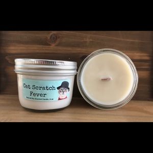 Soy Candle with wood wick.  6oz